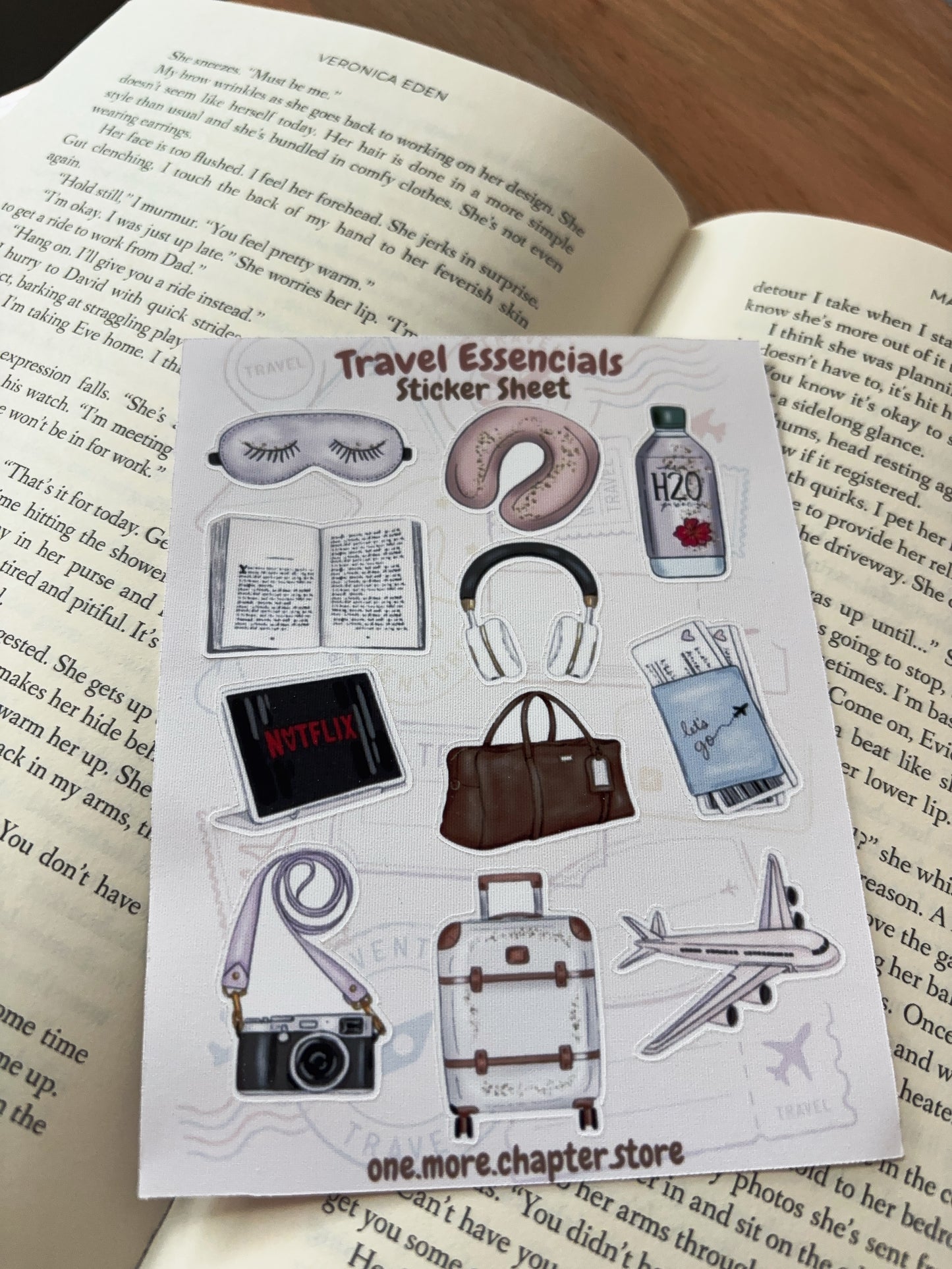 Travel Essentials Sticker Sheet