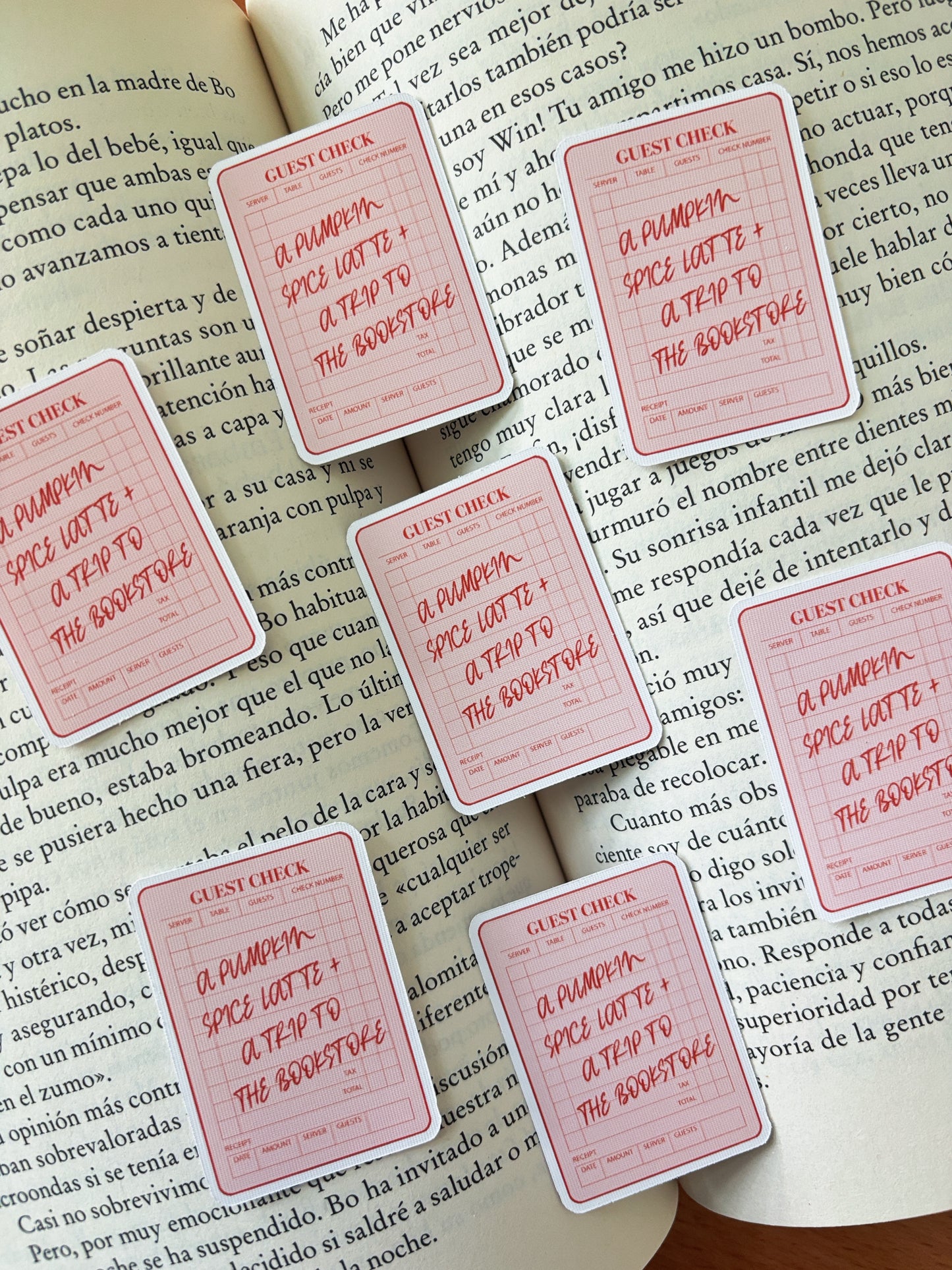 Pumpkin Spice Book Date Sticker