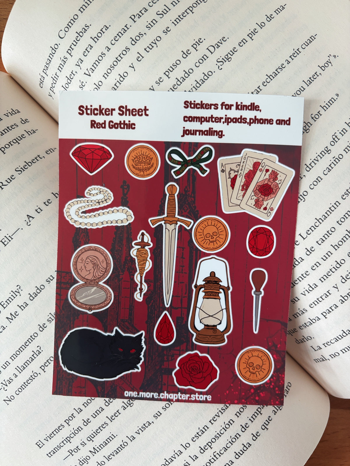 Red Gothic Sticker Sheet