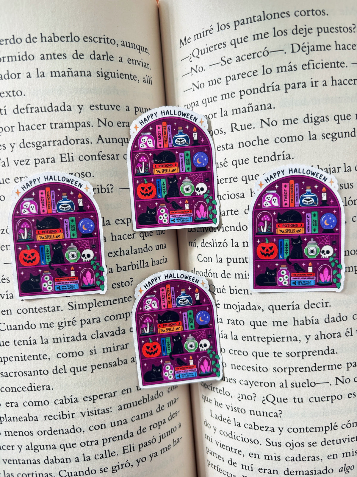 Spooky Bookshelf Sticker