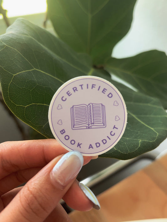 Certified Book Addict Sticker