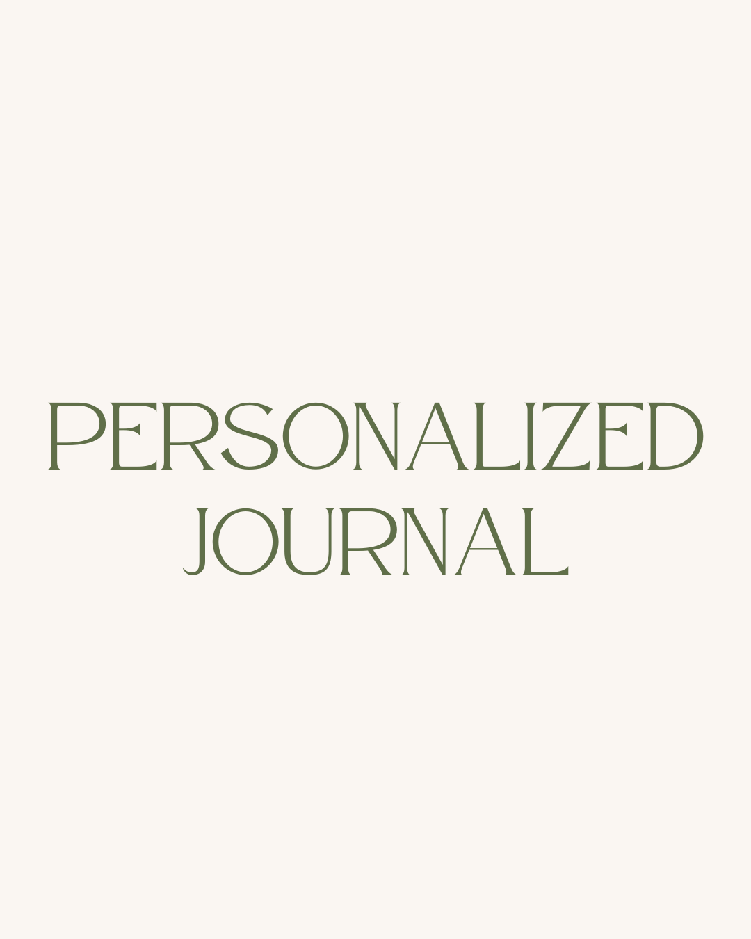 Personalized Journal