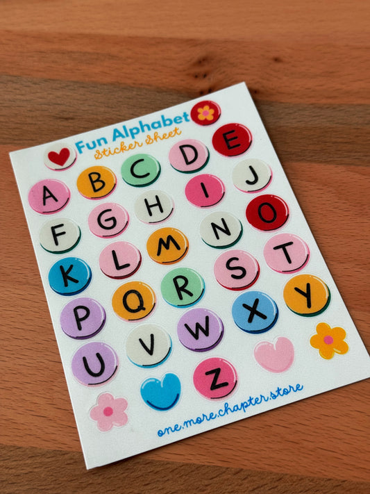 Fun Alphabet Sticker Sheet