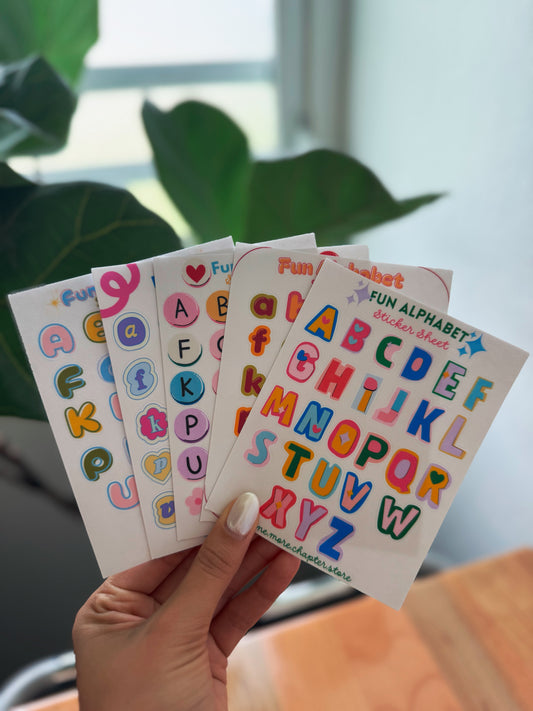 Fun Alphabet 5 Sticker Sheet