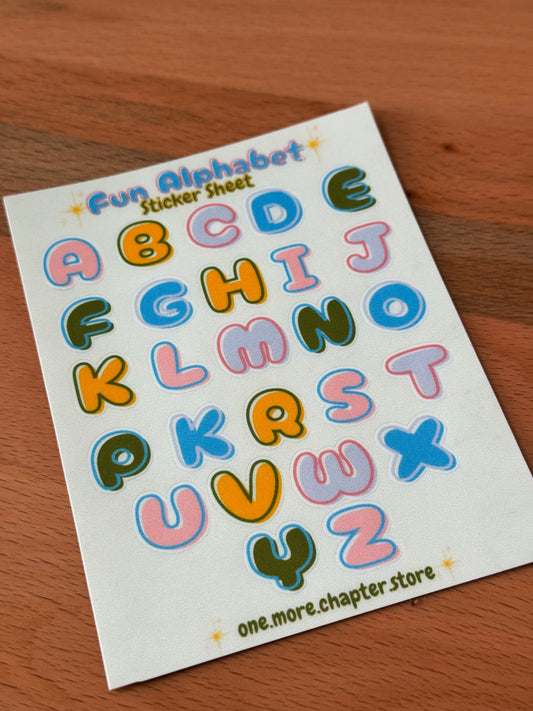 Fun Alphabet Sticker Sheet