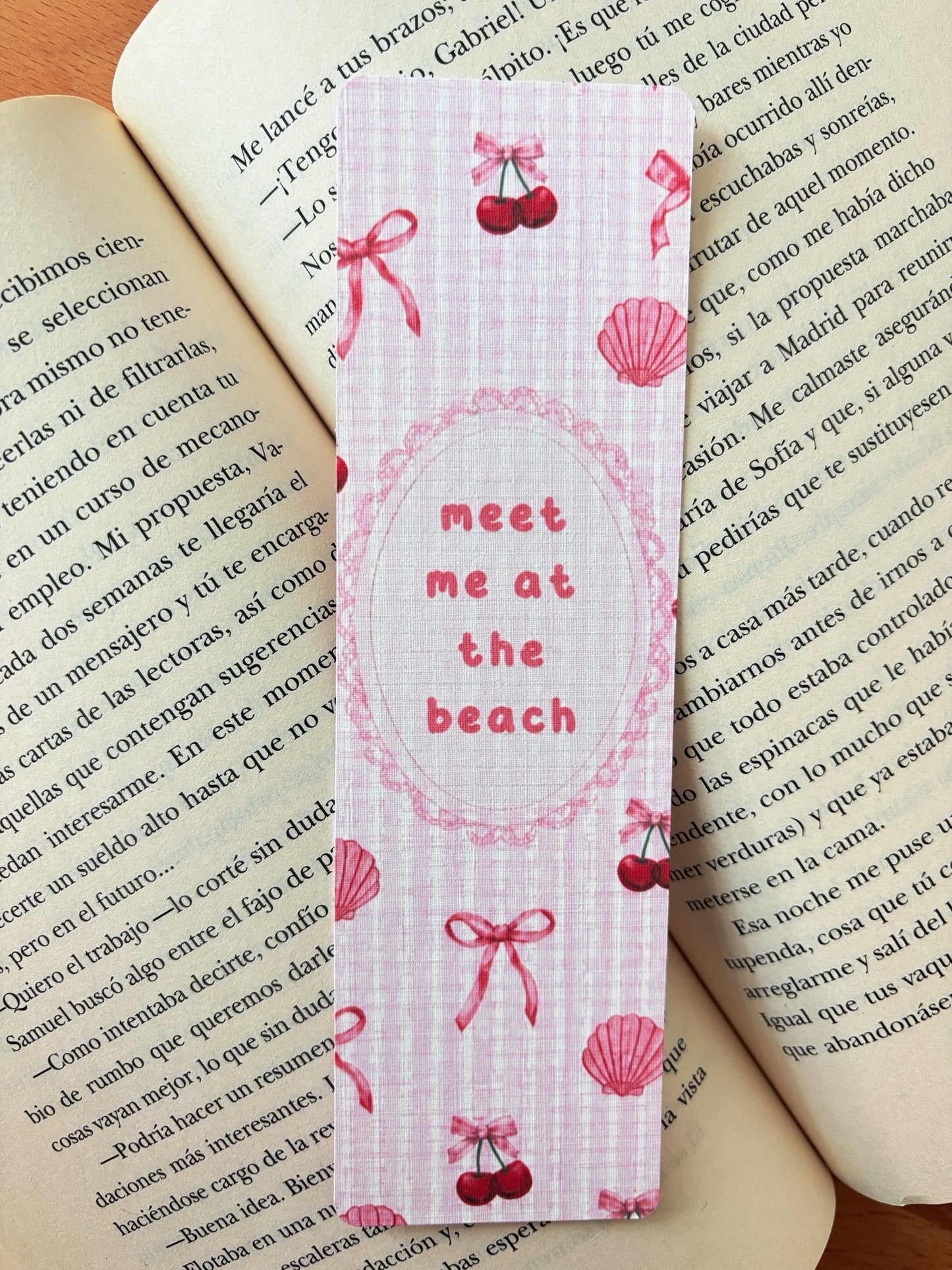 Meet me at the beach bookmark