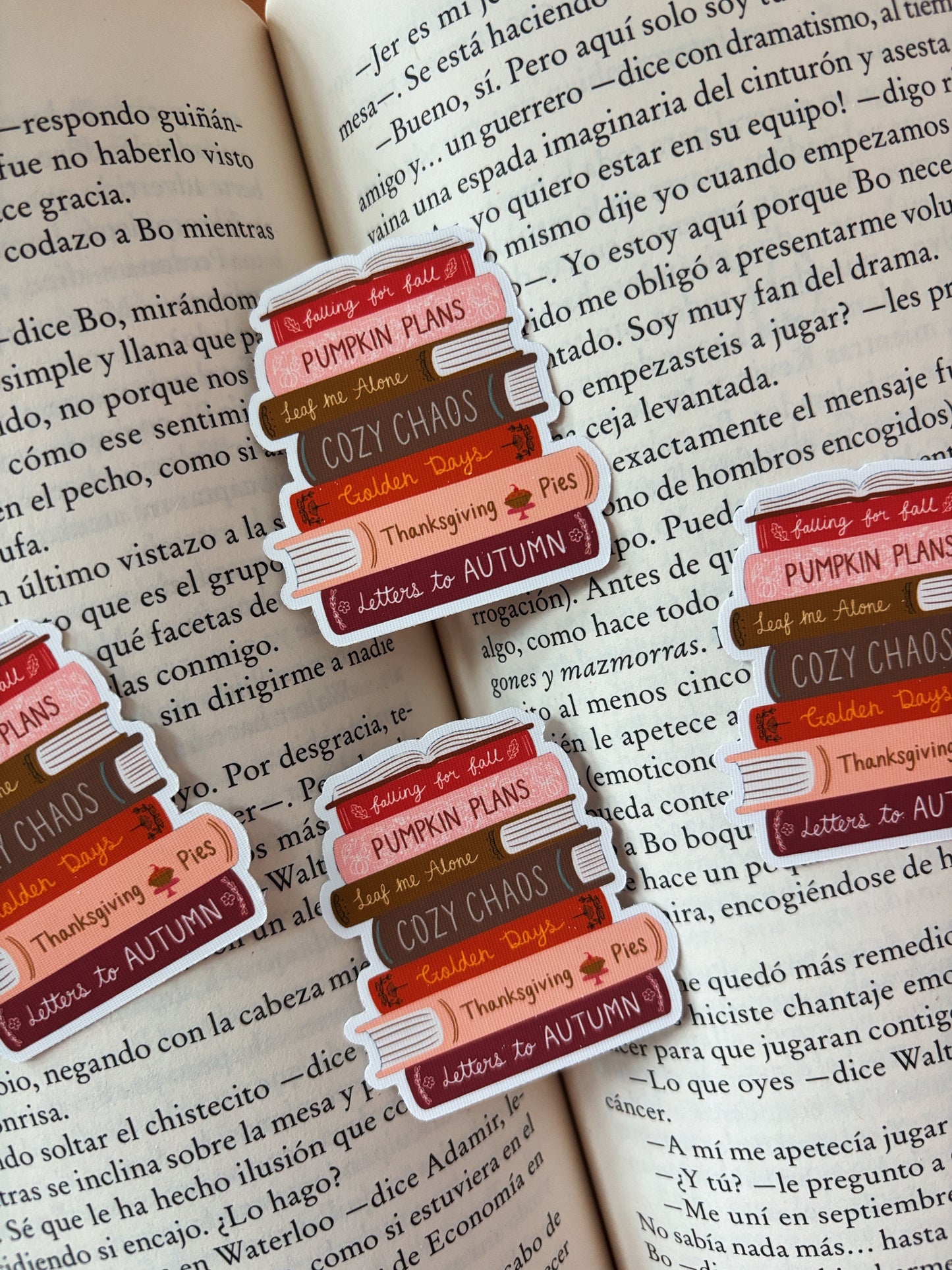 Cozy Fall Book Stack Sticker