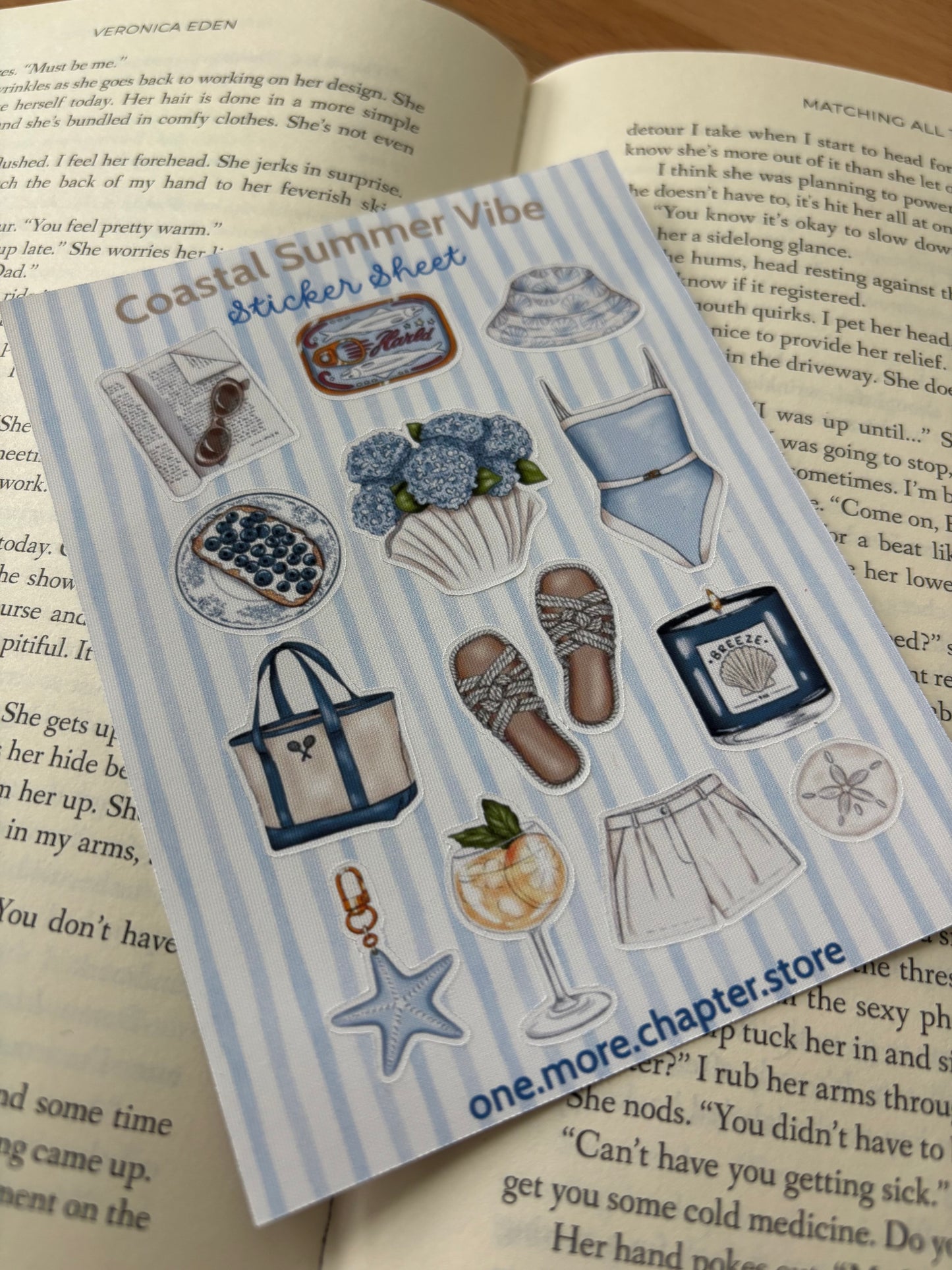Coastal Summer Vibe Sticker Sheet