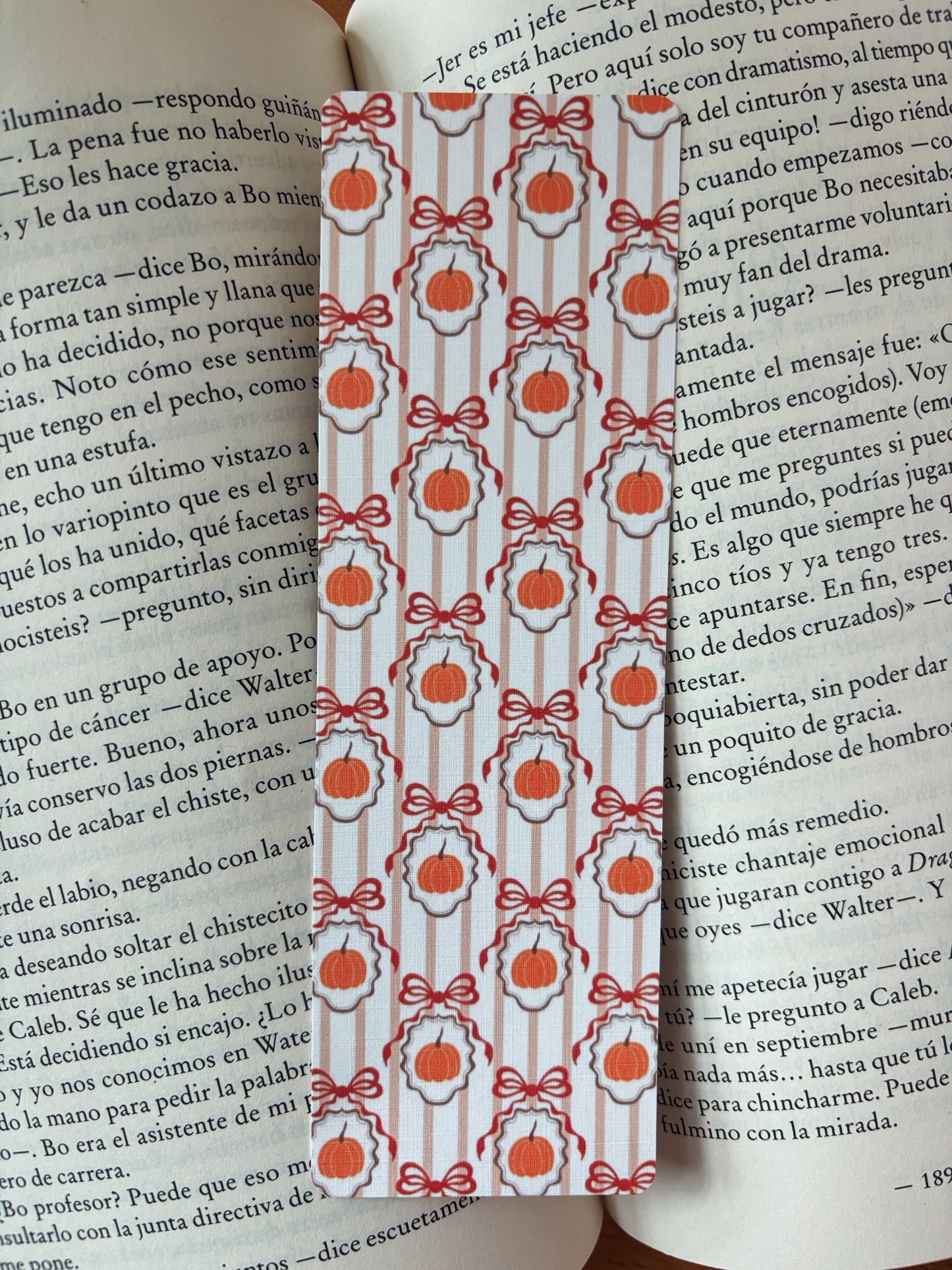 Pumpkin Coquette Bookmark