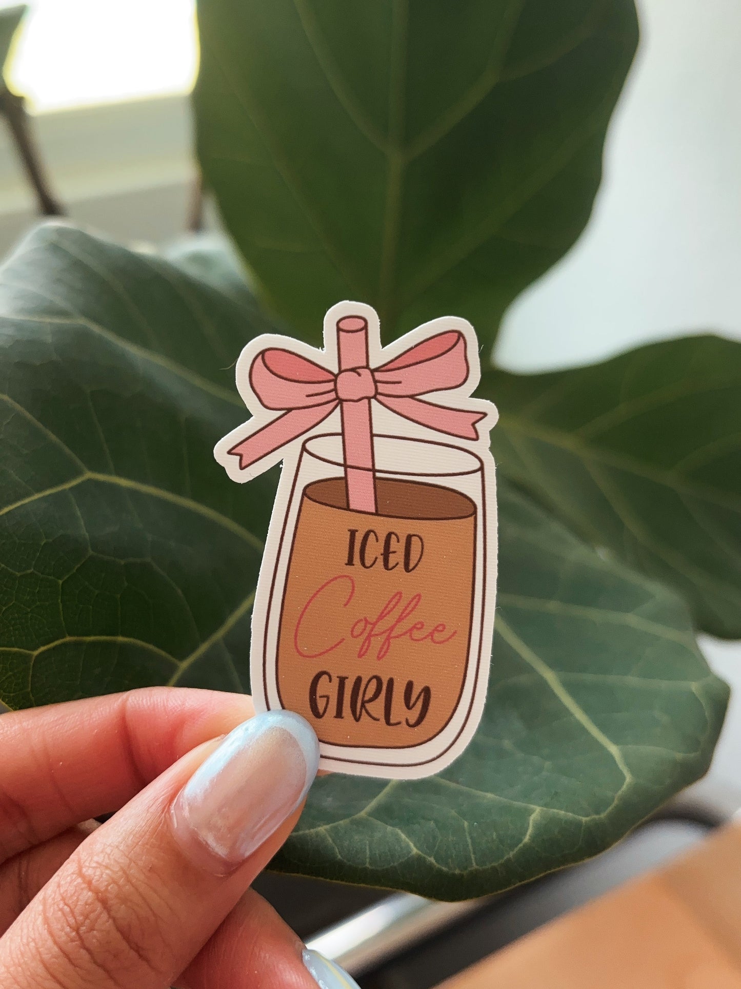 Iced Coffee Girly Sticker